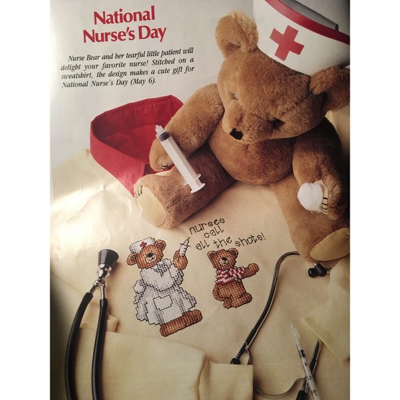 Celebrations Cross Stitch Craft  Magazine Spring 1991 Projects Mothers Day Quilt - Picture 7 of 12